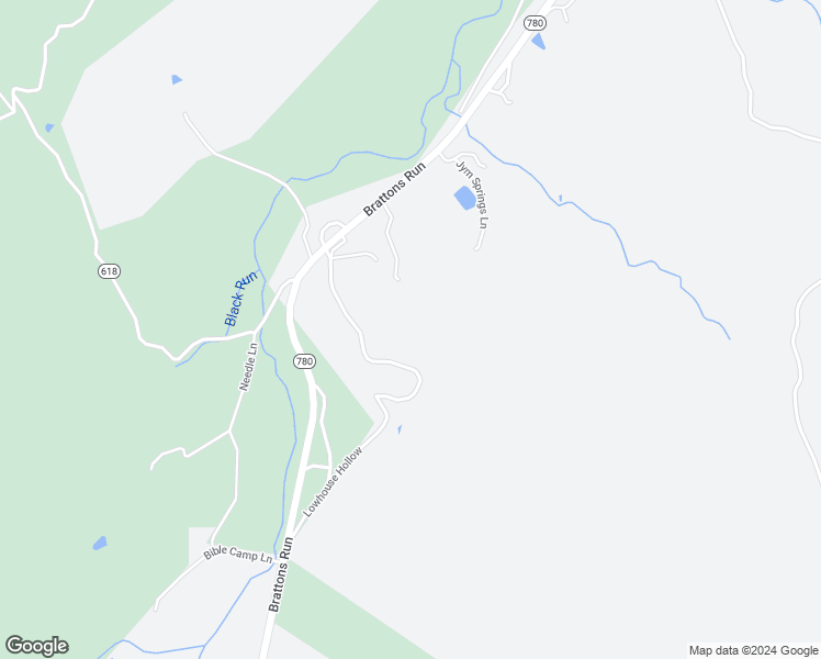 map of restaurants, bars, coffee shops, grocery stores, and more near Jym Springs Lane in Rockbridge County