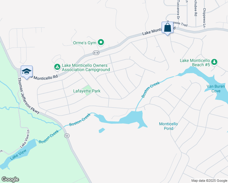 map of restaurants, bars, coffee shops, grocery stores, and more near 6 Bernardsburg Road in Palmyra