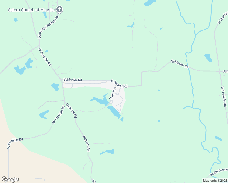 map of restaurants, bars, coffee shops, grocery stores, and more near 176 Deer Run in Evansville