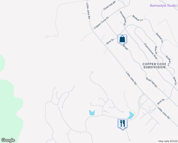 map of restaurants, bars, coffee shops, grocery stores, and more near 15 Rock Ridge Court in Copperopolis