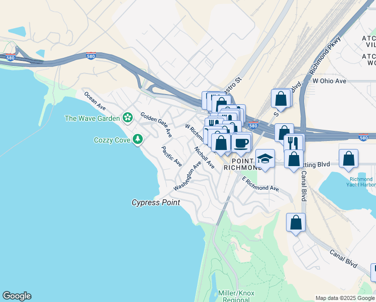 map of restaurants, bars, coffee shops, grocery stores, and more near 209 Piedmont Place in Richmond