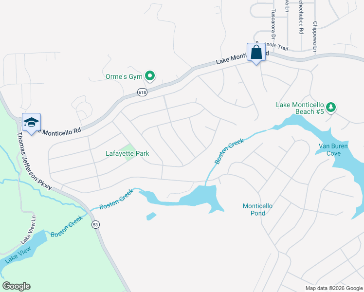 map of restaurants, bars, coffee shops, grocery stores, and more near 1-25 Bernardsburg Rd in Palmyra