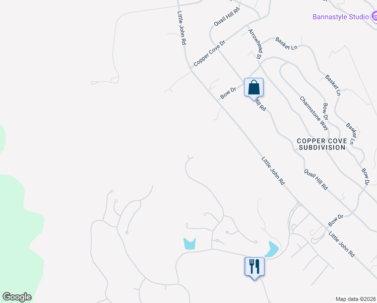 map of restaurants, bars, coffee shops, grocery stores, and more near 15 Rock Ridge Court in Copperopolis