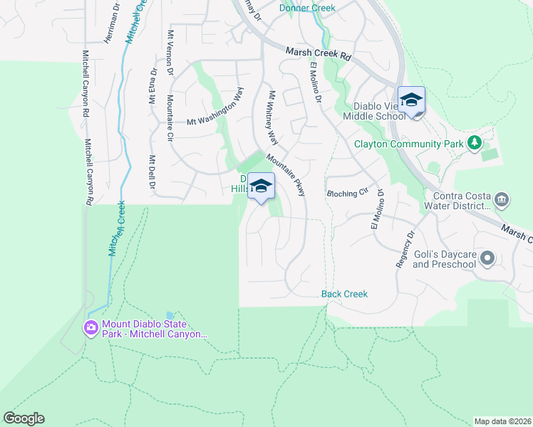 map of restaurants, bars, coffee shops, grocery stores, and more near 632 Mount Duncan Drive in Clayton