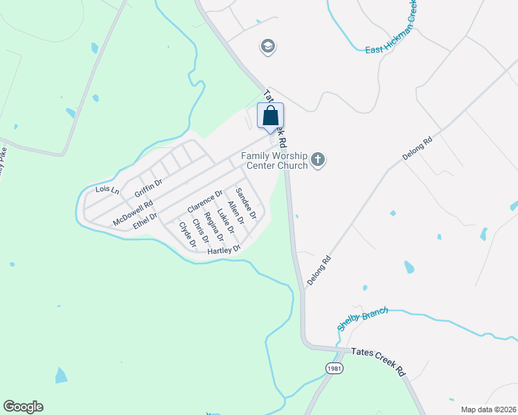 map of restaurants, bars, coffee shops, grocery stores, and more near 428 Hartley Drive in Nicholasville