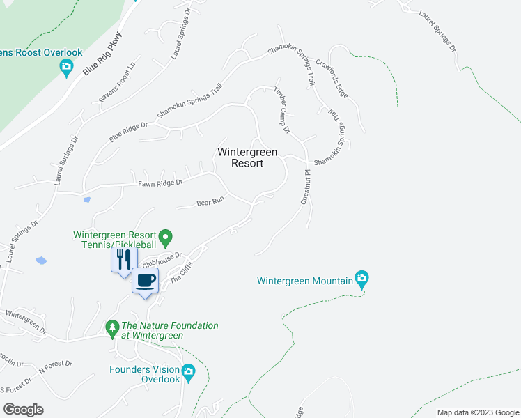 map of restaurants, bars, coffee shops, grocery stores, and more near in Roseland