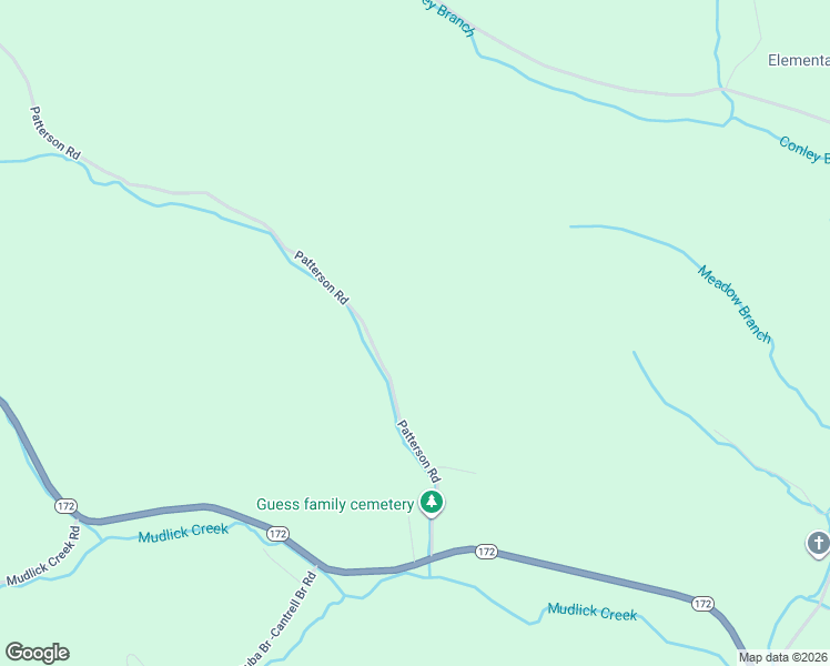 map of restaurants, bars, coffee shops, grocery stores, and more near Patterson Road in Flatgap