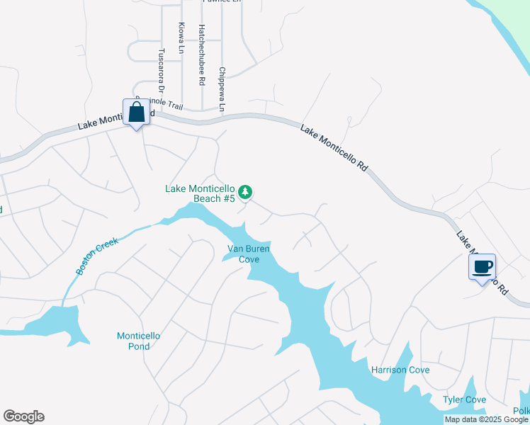 map of restaurants, bars, coffee shops, grocery stores, and more near 1 Kanawha Court in Palmyra