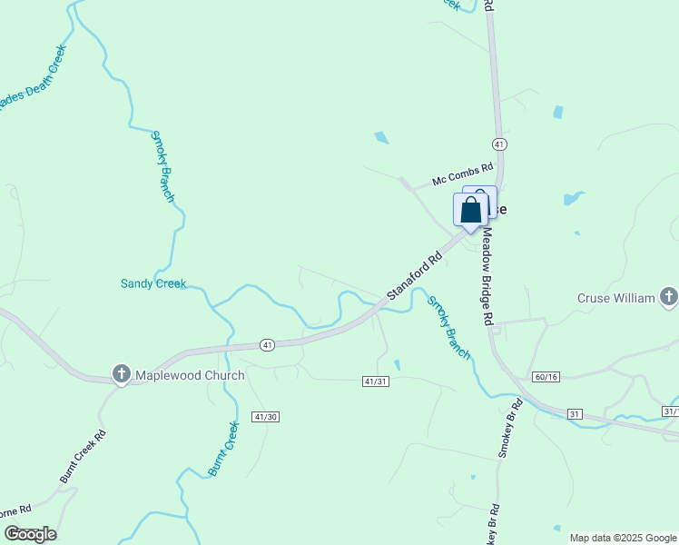 map of restaurants, bars, coffee shops, grocery stores, and more near 184 Kinder Lane in Danese