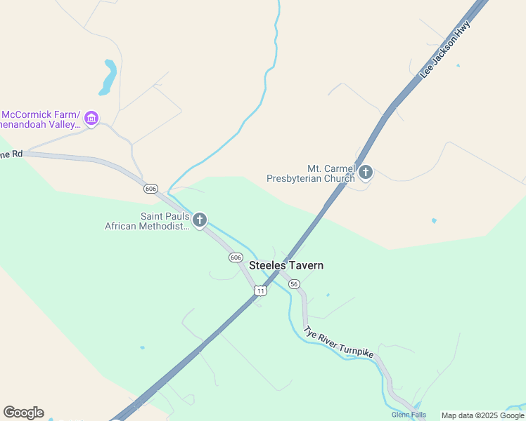 map of restaurants, bars, coffee shops, grocery stores, and more near 6531 Lee Jackson Highway in Raphine