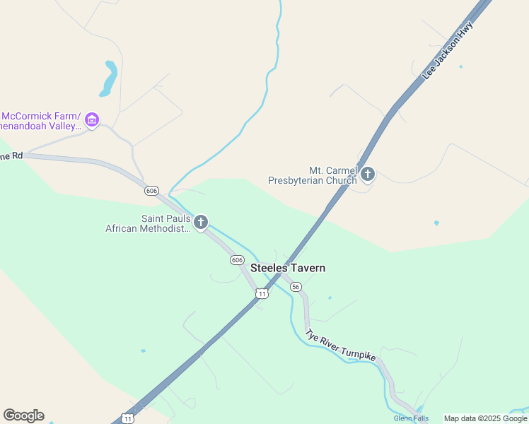 map of restaurants, bars, coffee shops, grocery stores, and more near 6531 Lee Jackson Highway in Raphine