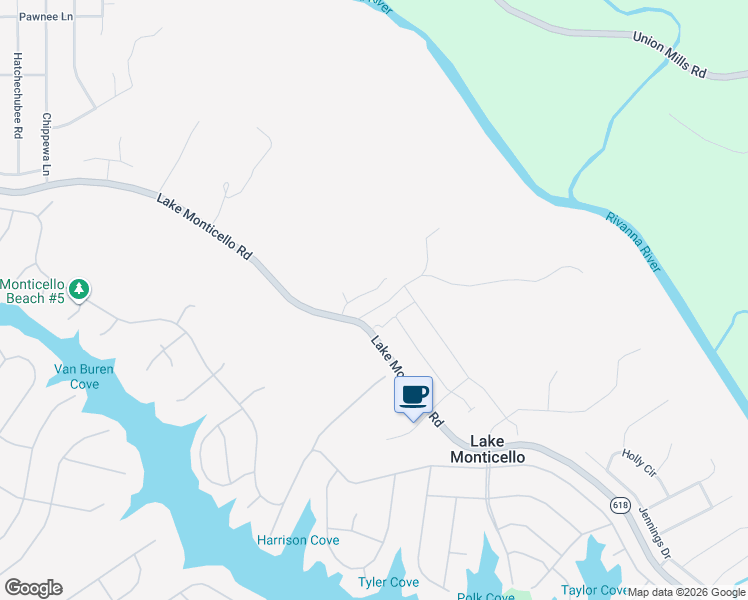 map of restaurants, bars, coffee shops, grocery stores, and more near 109 River Run Drive in Palmyra