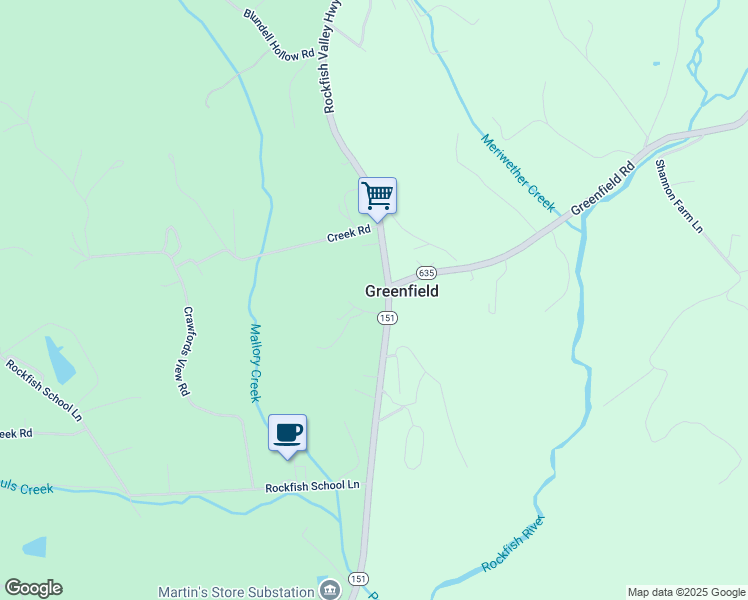map of restaurants, bars, coffee shops, grocery stores, and more near 6233 Rockfish Valley Hwy in Afton