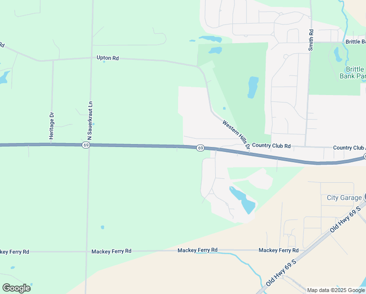 map of restaurants, bars, coffee shops, grocery stores, and more near 62 Highway 69 in Mount Vernon