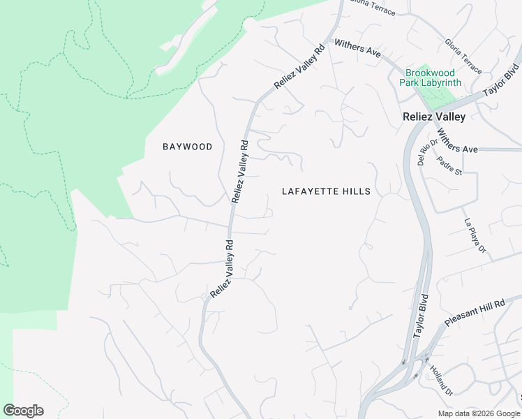map of restaurants, bars, coffee shops, grocery stores, and more near 1698 Reliez Valley Road in Lafayette