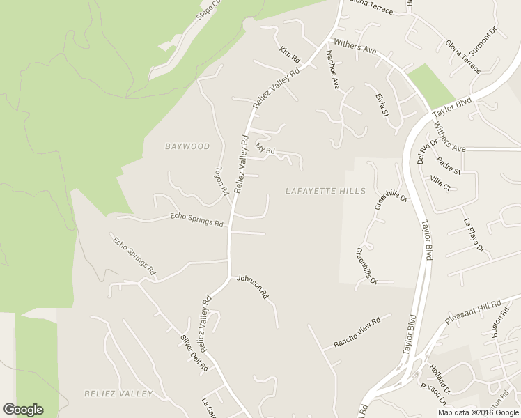 map of restaurants, bars, coffee shops, grocery stores, and more near 1698 Reliez Valley Road in Lafayette