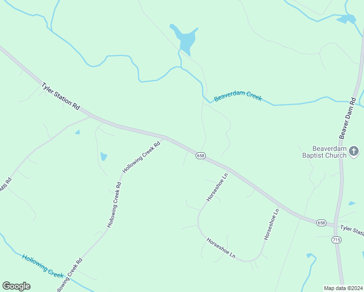 map of restaurants, bars, coffee shops, grocery stores, and more near Tyler Station Road in Hanover County