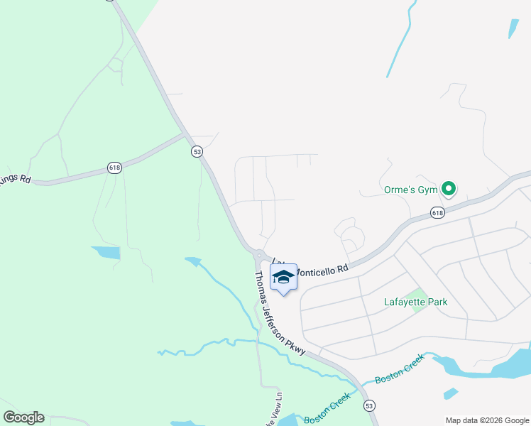 map of restaurants, bars, coffee shops, grocery stores, and more near 146 Horse Path Lane in Lake Monticello