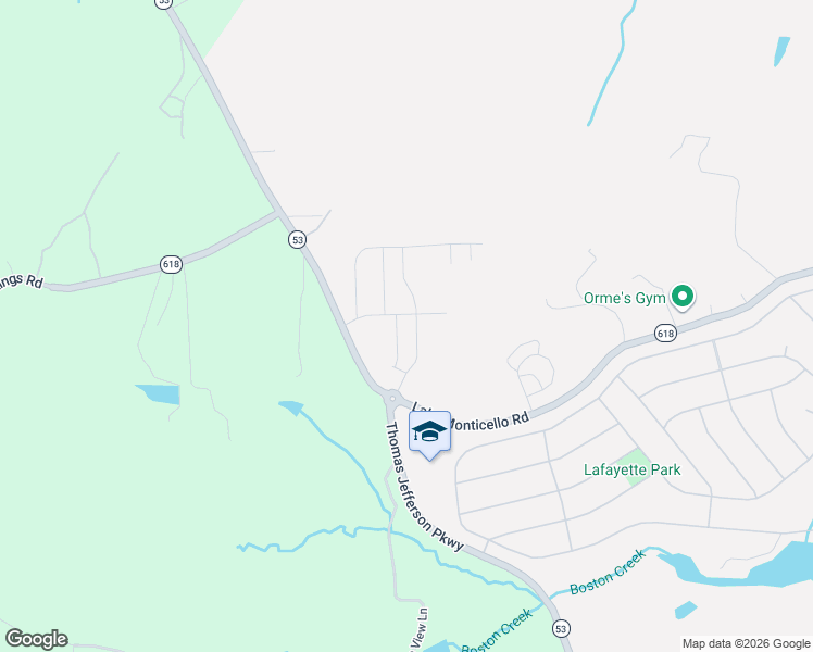 map of restaurants, bars, coffee shops, grocery stores, and more near 146 Horse Path Lane in Lake Monticello