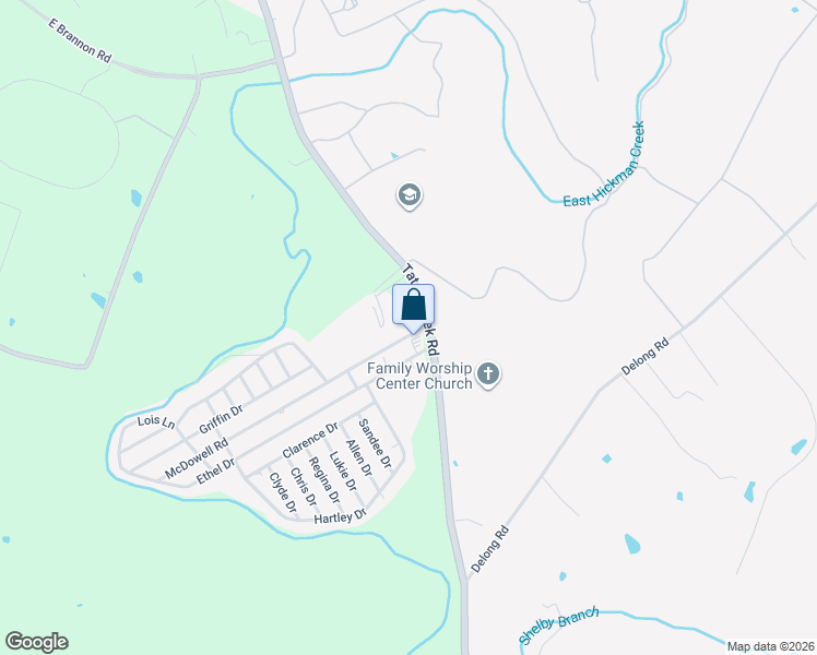 map of restaurants, bars, coffee shops, grocery stores, and more near 3 McDowell Road in Nicholasville