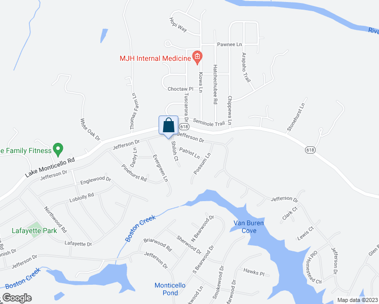 map of restaurants, bars, coffee shops, grocery stores, and more near 15 Patriot Lane in Palmyra