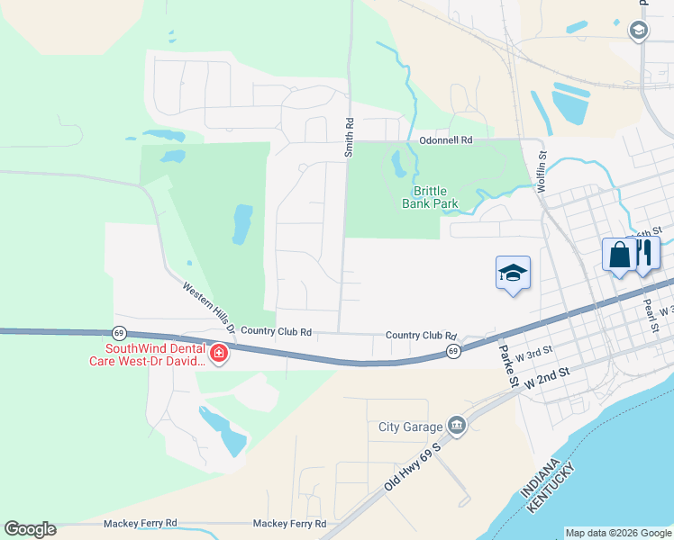 map of restaurants, bars, coffee shops, grocery stores, and more near 733 Smith Road in Mount Vernon