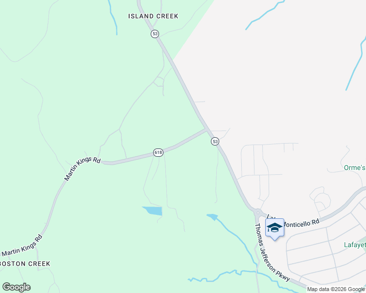 map of restaurants, bars, coffee shops, grocery stores, and more near 141 Martin Kings Road in Charlottesville