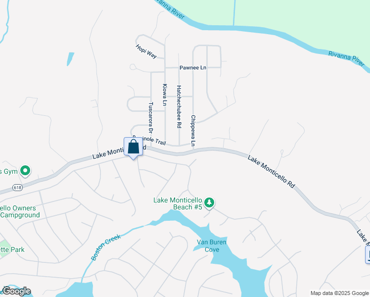 map of restaurants, bars, coffee shops, grocery stores, and more near 4 Seminole Trail in Palmyra
