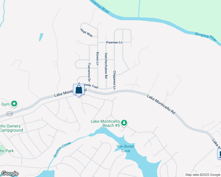 map of restaurants, bars, coffee shops, grocery stores, and more near 4 Seminole Trail in Palmyra