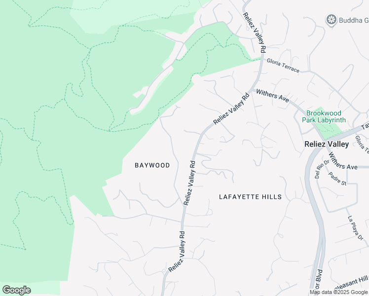 map of restaurants, bars, coffee shops, grocery stores, and more near 1751 Reliez Valley Road in Lafayette