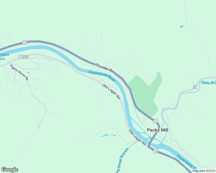 map of restaurants, bars, coffee shops, grocery stores, and more near 5-9 Perry Ln in Chapmanville