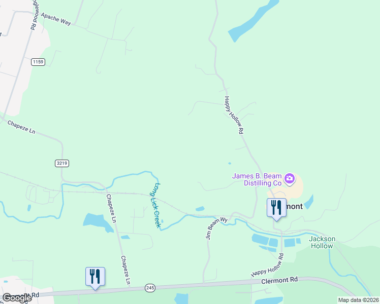 map of restaurants, bars, coffee shops, grocery stores, and more near 246 Eva-Michelle Lane in Clermont