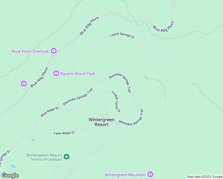 map of restaurants, bars, coffee shops, grocery stores, and more near 25 Peavy Point in Wintergreen Resort