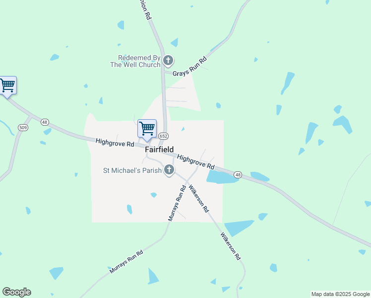 map of restaurants, bars, coffee shops, grocery stores, and more near in Fairfield