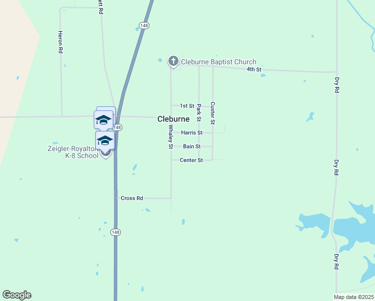 map of restaurants, bars, coffee shops, grocery stores, and more near 5065 Park Street in Mulkeytown