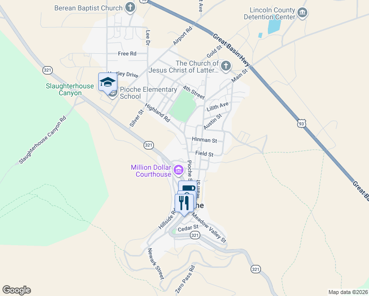 map of restaurants, bars, coffee shops, grocery stores, and more near 389 Pioche Street in Pioche