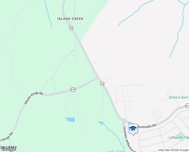 map of restaurants, bars, coffee shops, grocery stores, and more near 49 State Route 618 in Charlottesville