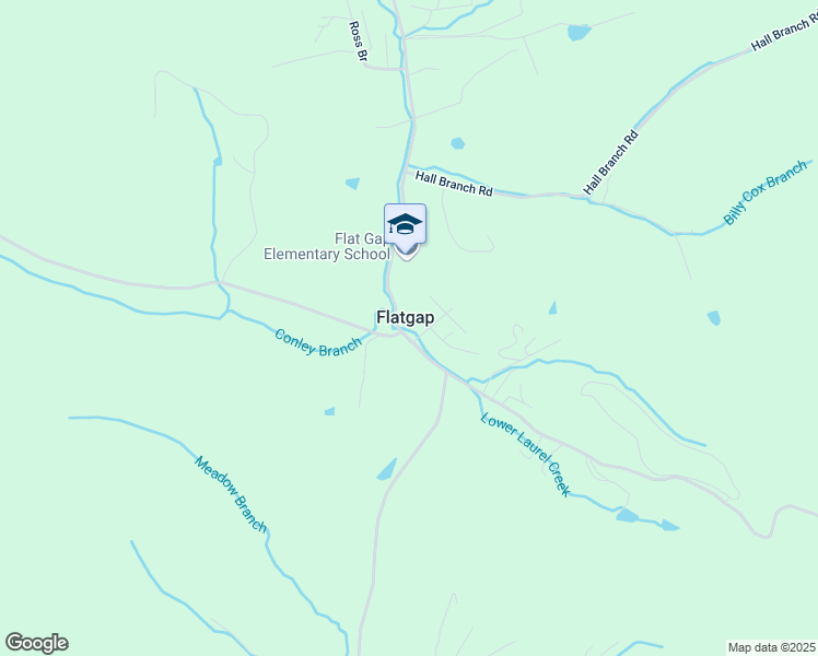 map of restaurants, bars, coffee shops, grocery stores, and more near 25 Flatgap Drive in Flatgap