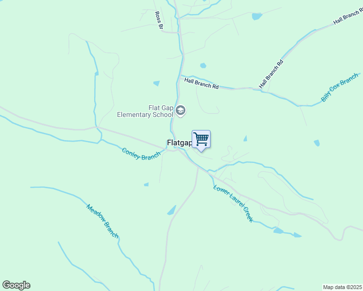 map of restaurants, bars, coffee shops, grocery stores, and more near 25-83 Flatgap Drive in Johnson