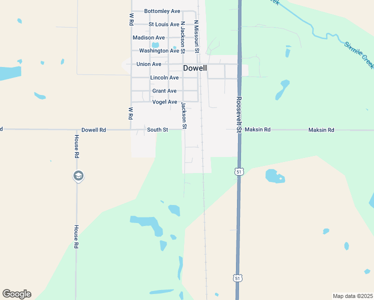 map of restaurants, bars, coffee shops, grocery stores, and more near 701-749 Ruby Lane in Dowell