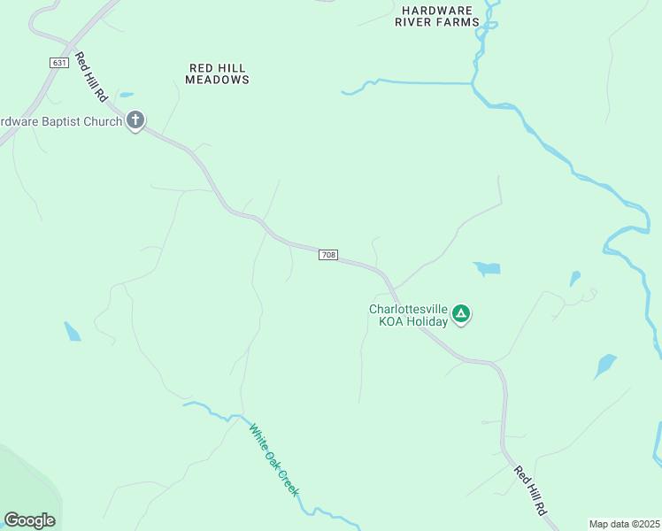 map of restaurants, bars, coffee shops, grocery stores, and more near 3678 Red Hill Road in Charlottesville