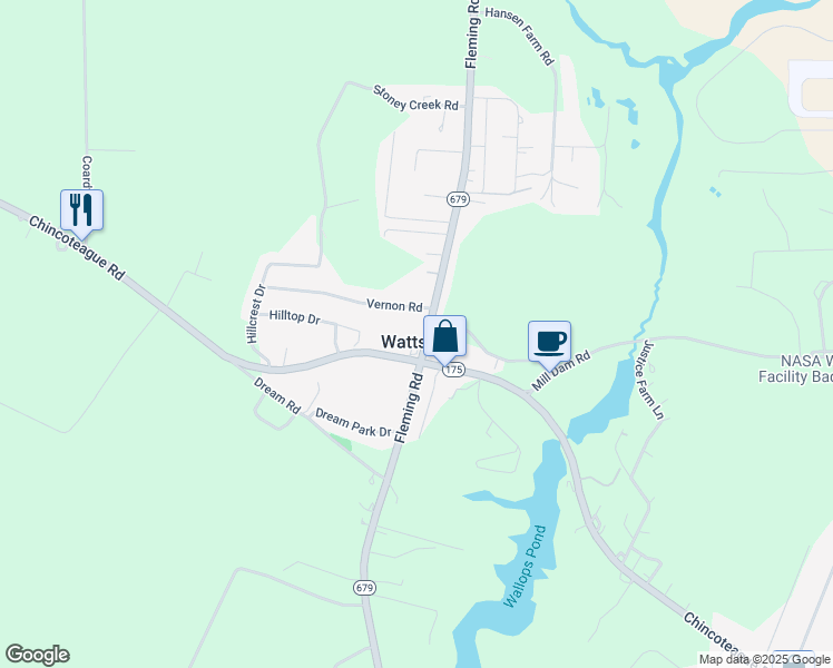 map of restaurants, bars, coffee shops, grocery stores, and more near in Wattsville
