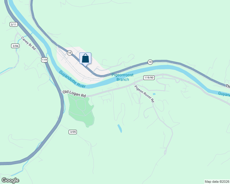 map of restaurants, bars, coffee shops, grocery stores, and more near 8091 County Route 119/90 in Chapmanville