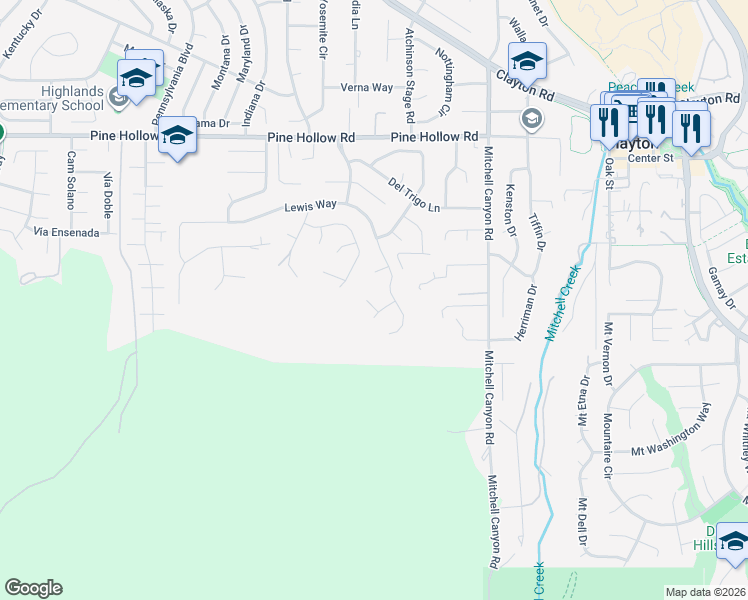 map of restaurants, bars, coffee shops, grocery stores, and more near 5757 Reynolds Place in Concord