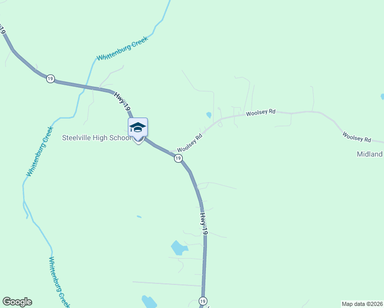 map of restaurants, bars, coffee shops, grocery stores, and more near 8 Woolsey Road in Steelville