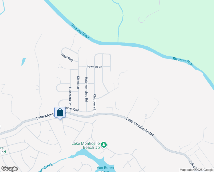 map of restaurants, bars, coffee shops, grocery stores, and more near 5 Arapaho Trail in Palmyra