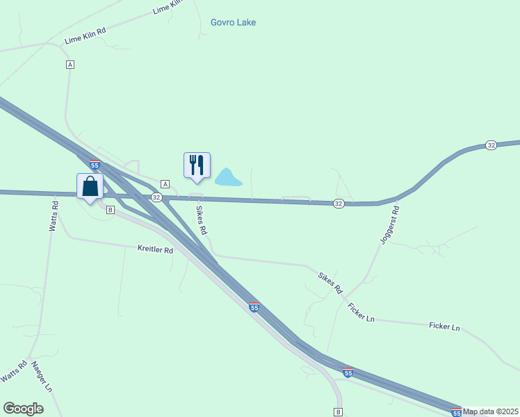 map of restaurants, bars, coffee shops, grocery stores, and more near 18830 State Highway 32 in Ste. Genevieve