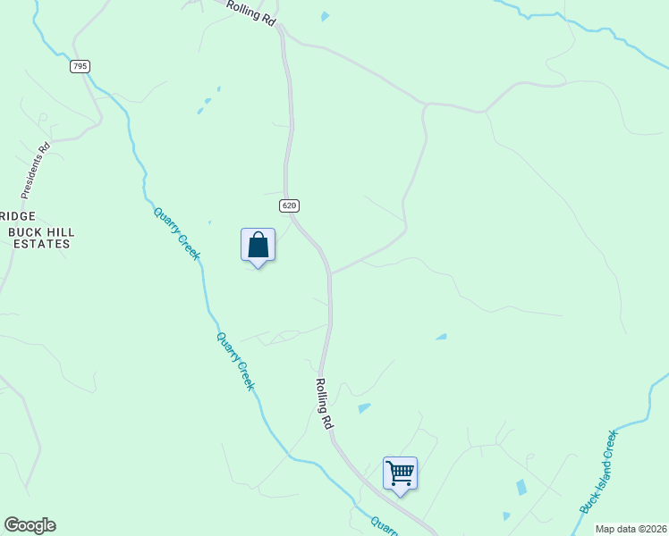 map of restaurants, bars, coffee shops, grocery stores, and more near Rolling Road in Scottsville