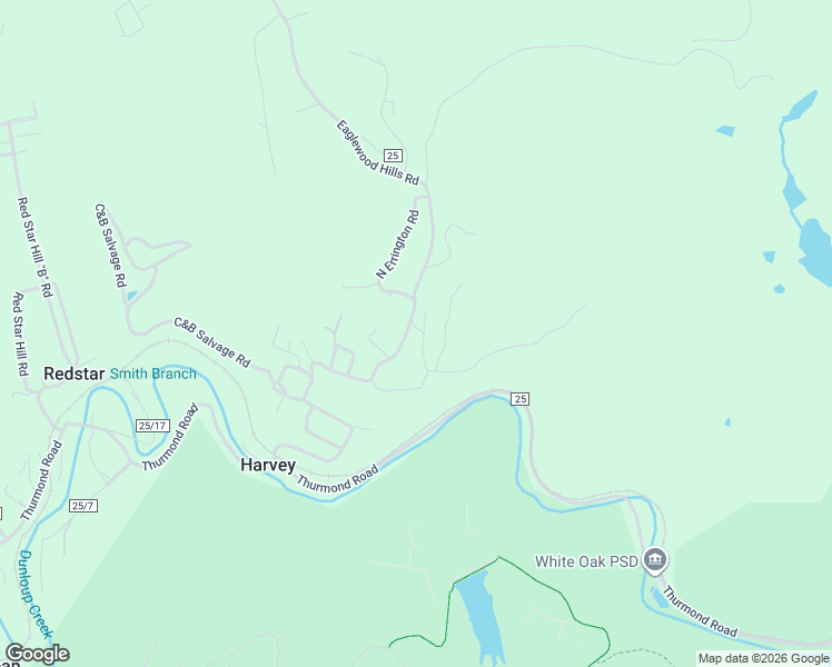 map of restaurants, bars, coffee shops, grocery stores, and more near Harvey Hill Rd in Oak Hill