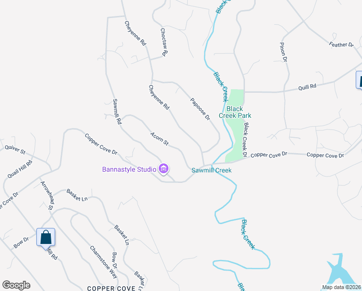 map of restaurants, bars, coffee shops, grocery stores, and more near 1152 Acorn Street in Copperopolis